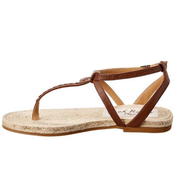 Jack Rogers Evie Cognac Leather Sandals 8.5 - Picture 2 of 9